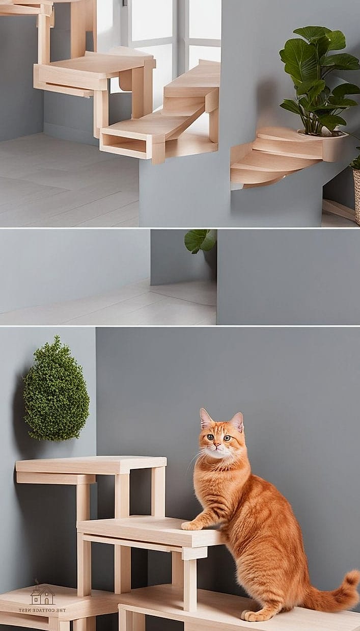 25 Gorgeous Under Stairs Ideas That Are Totally Doable 25 A Built-In Cat Tower or Litter Box Nook