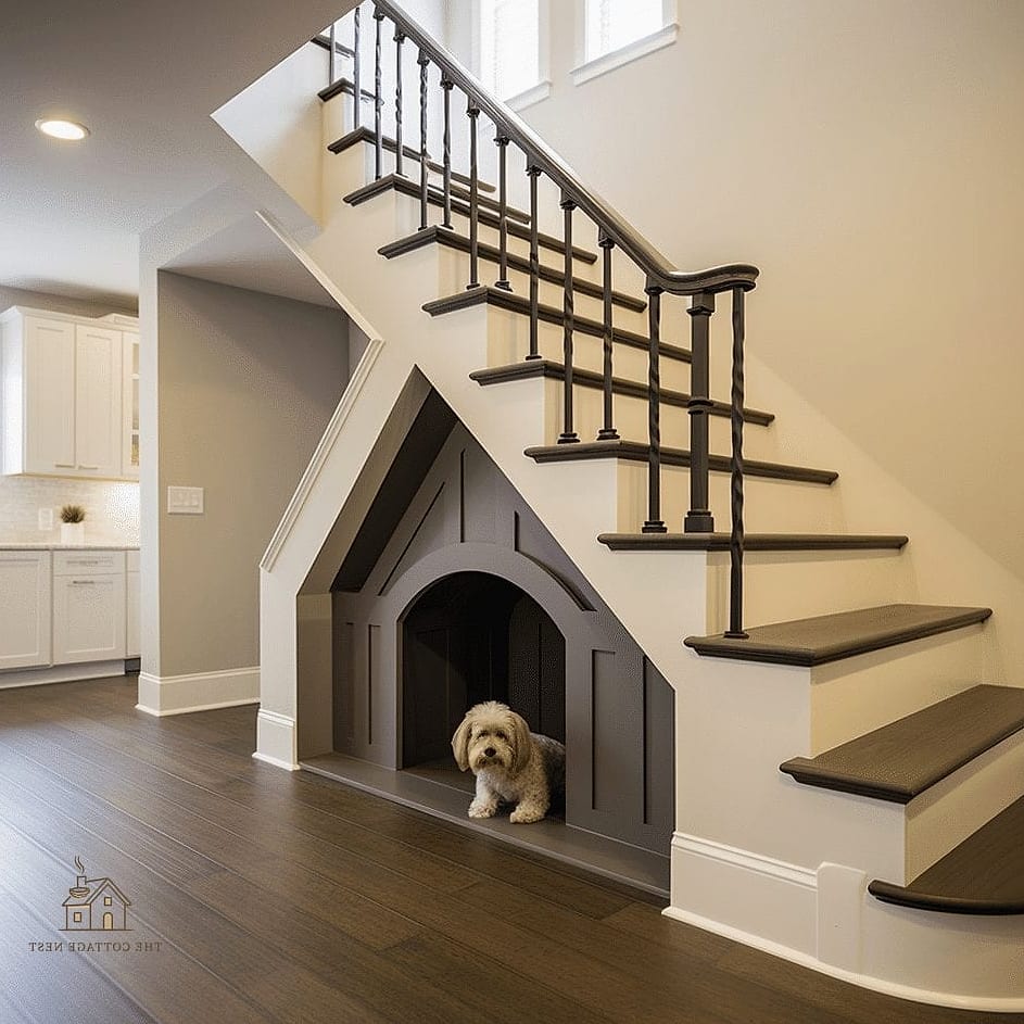 A Built-In Dog Crate Nook