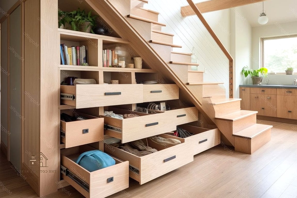 25 Gorgeous Under Stairs Ideas That Are Totally Doable 9 Built-In Drawers for Shoe Storage
