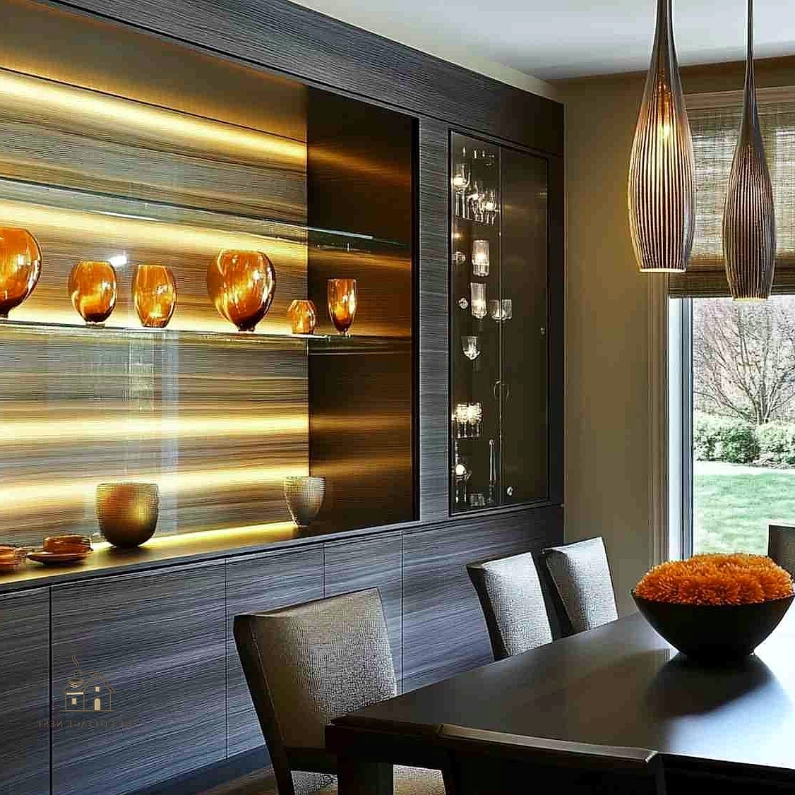50 Amazing Dining Room Built In Ideas on a Budget 39 Built-In with Integrated Lighting Above