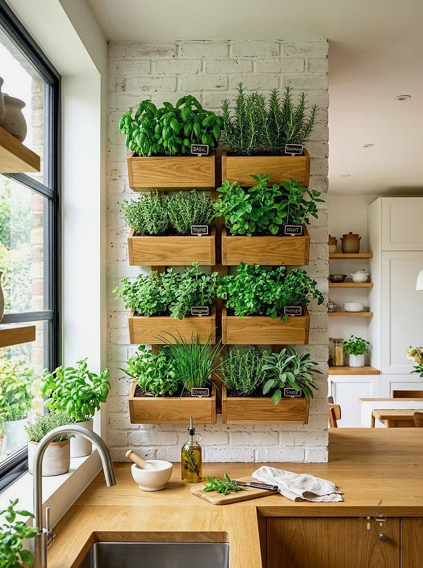 45 Chic Herb Garden Ideas for a Beautiful Home 20 Built-In Kitchen Herb Drawer