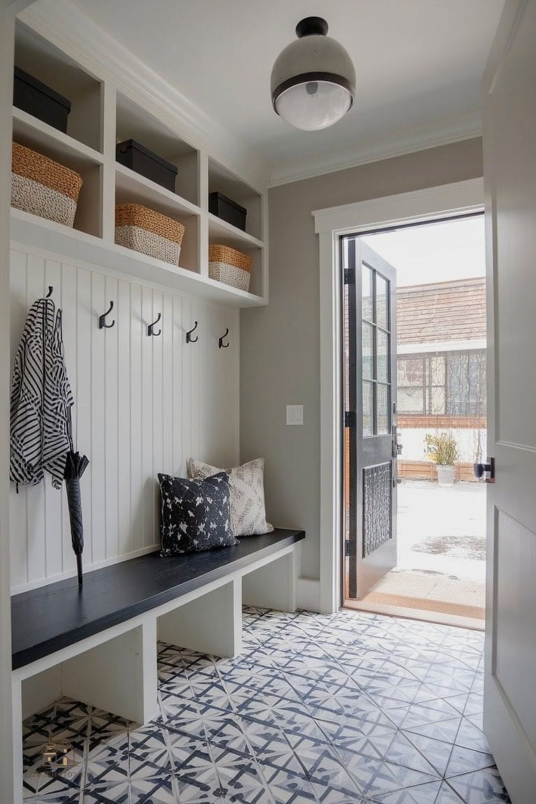 Built-In Mudroom Bench
