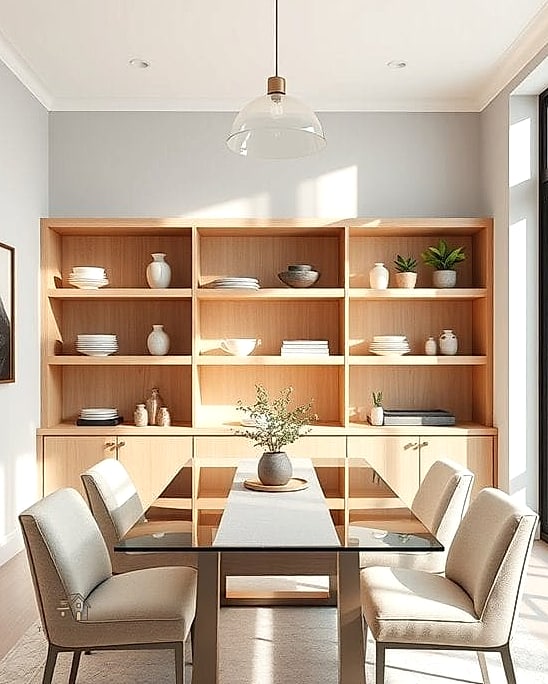 50 Amazing Dining Room Built In Ideas on a Budget 50 Built-In Shelving with Removable Baskets for Seasonal Decor