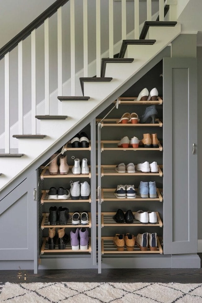 Built-In Shoe Shelving