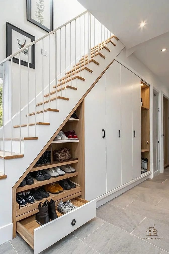 Built-In Shoe Storage