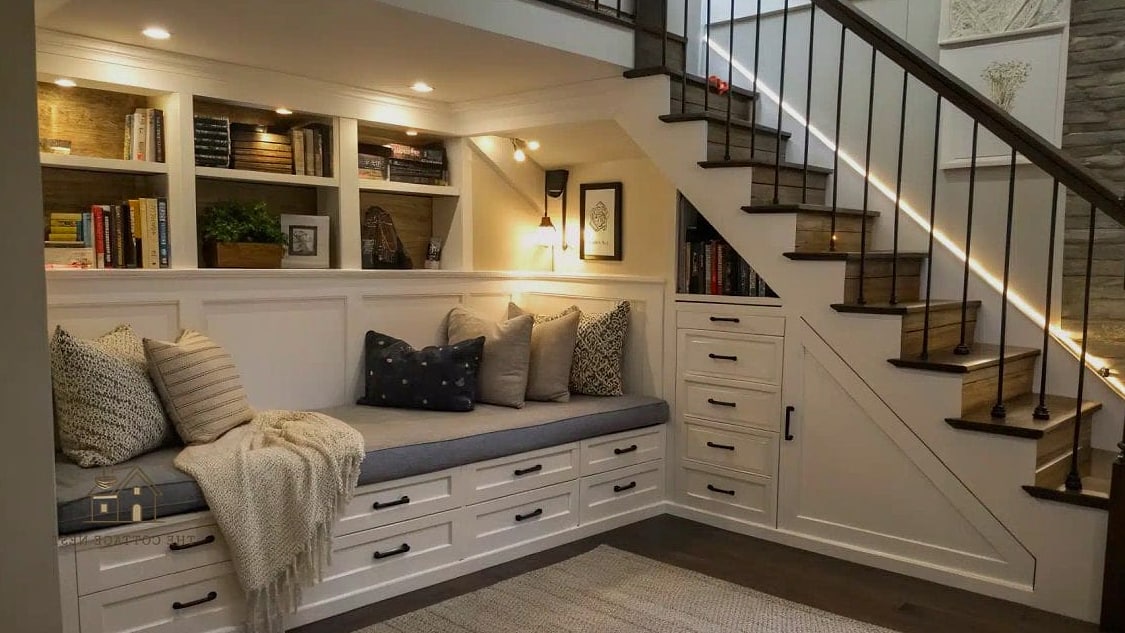 25 Chic Under Stairs Nook Ideas for a Beautiful Home 25 Built-In Vanity Nook