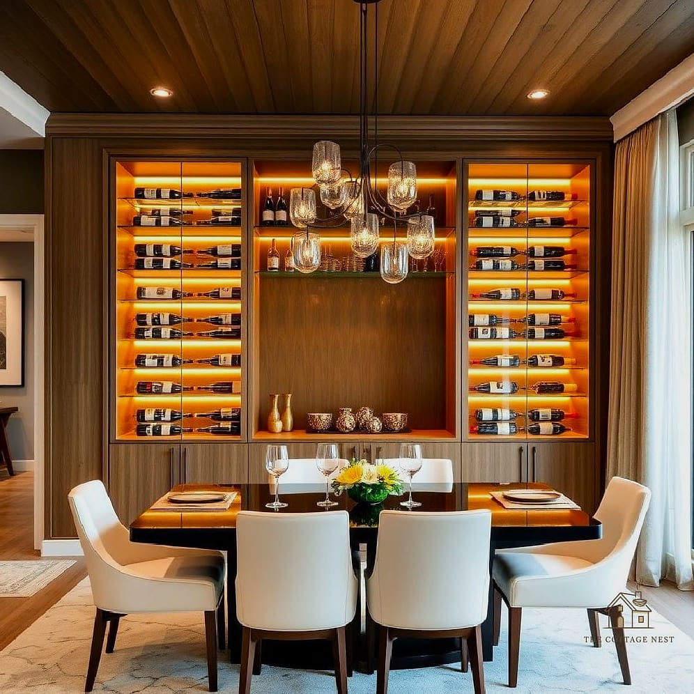 50 Amazing Dining Room Built In Ideas on a Budget 11 Built-In Wine Storage