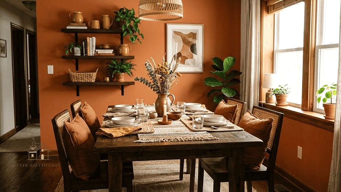 45 Gorgeous Dining Room Paint Color Ideas That Are Totally Doable 21 Burnt Orange