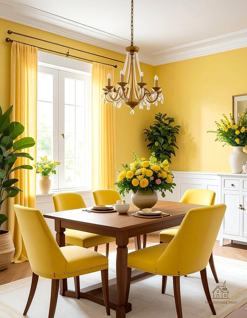 45 Gorgeous Dining Room Paint Color Ideas That Are Totally Doable 7 Buttery Yellow