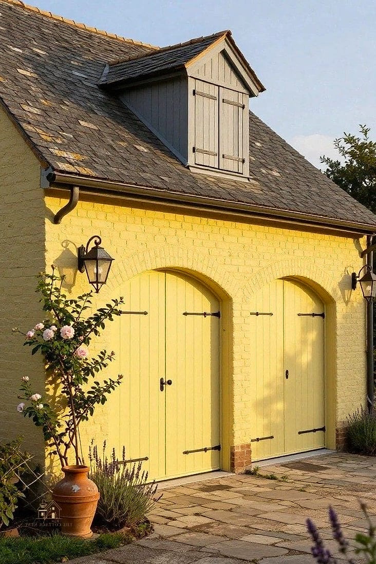 45 Chic Garage Painting Ideas for a Beautiful Home 33 Buttery Yellow for Cheerfulness