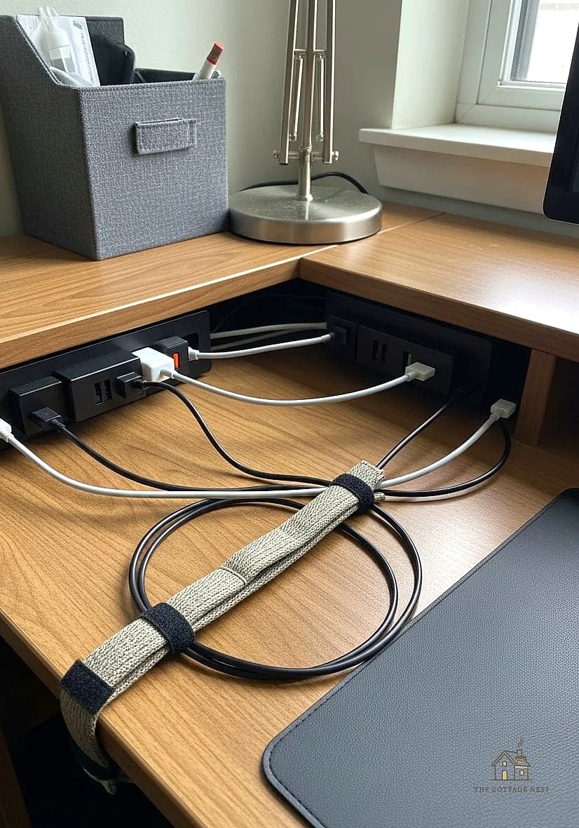 50 Amazing College Dorm Room Ideas For Guys on a Budget 21 Cable Management Box