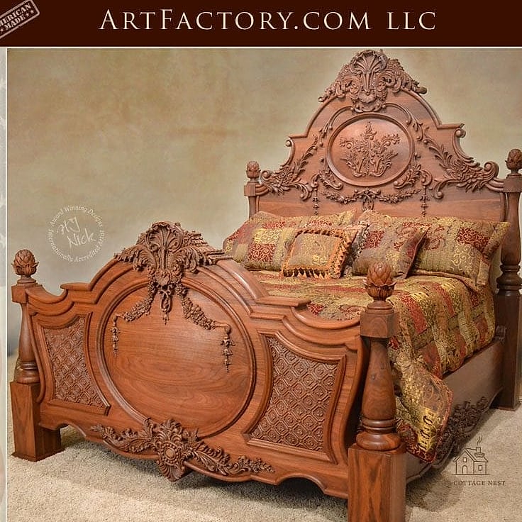Carved Wood Headboard