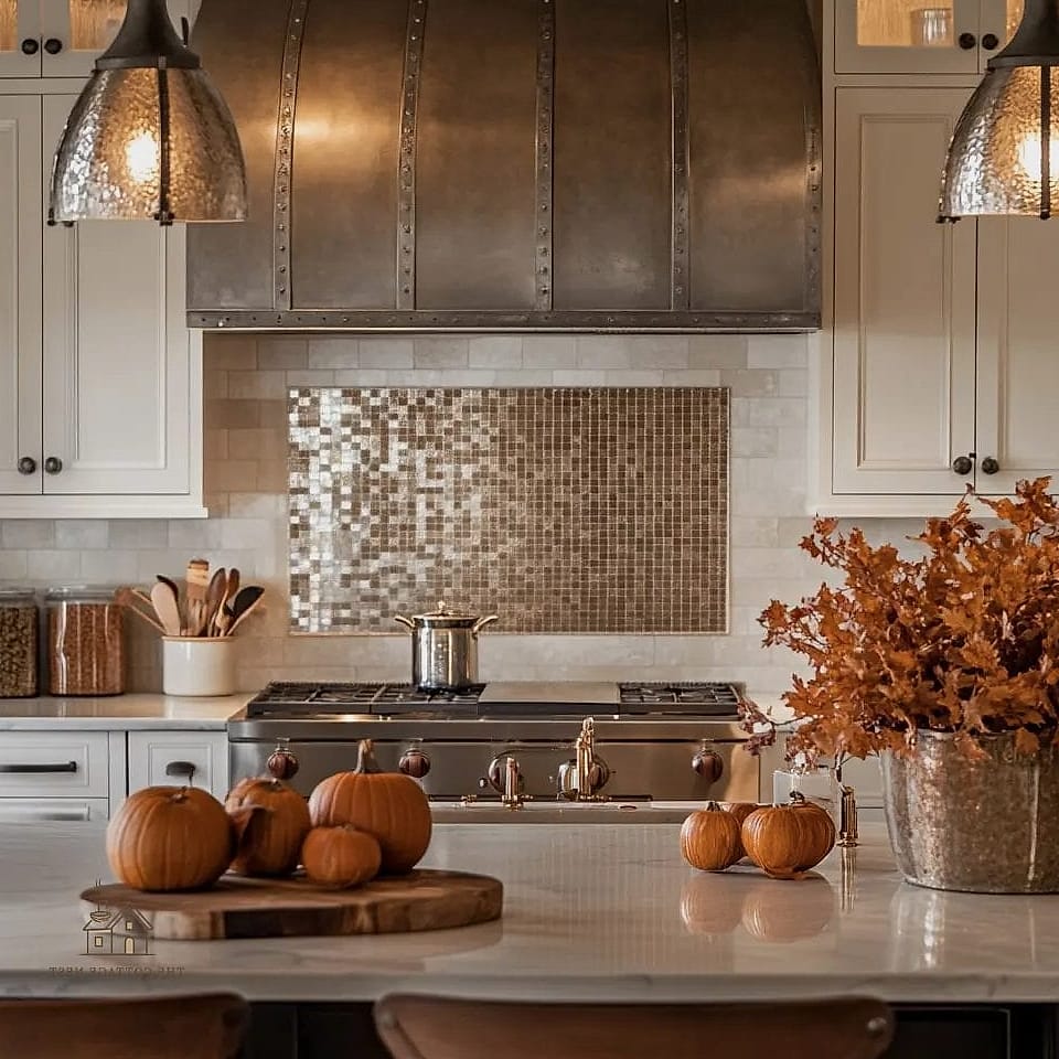 30 Stunning Fall Kitchen Decor Ideas That'll Make You Want to Cook All Season 22 Cast Iron Skillet as Wall Decor