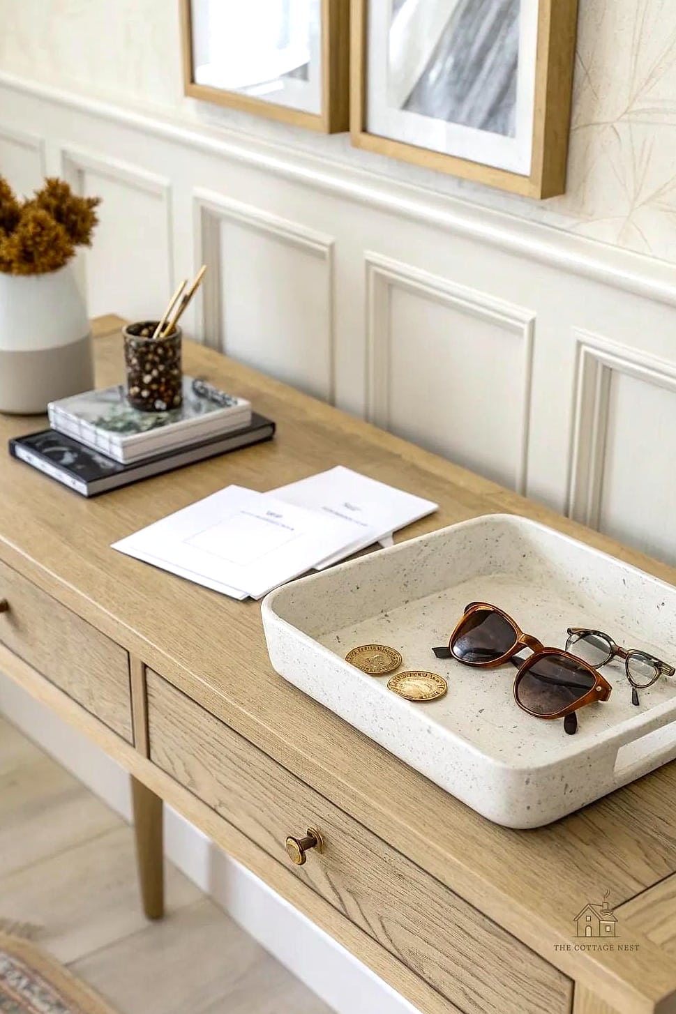 25 Creative Entryway Decor Ideas That Will Inspire You 20 A Catchall Tray for Keys and Mail