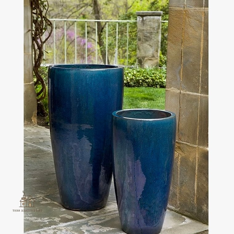 Ceramic Glazed Planters in Bold Color