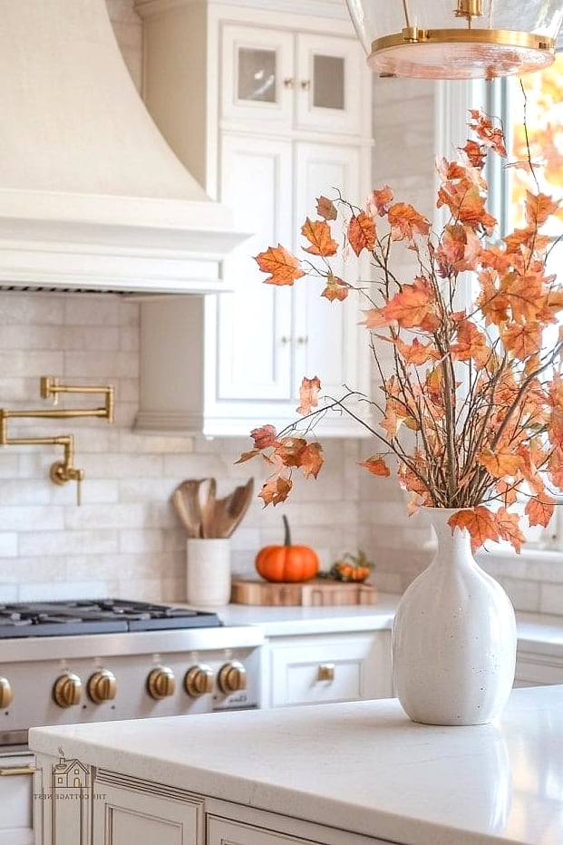 A Ceramic Vase with Dried Wheat or Pampas Grass