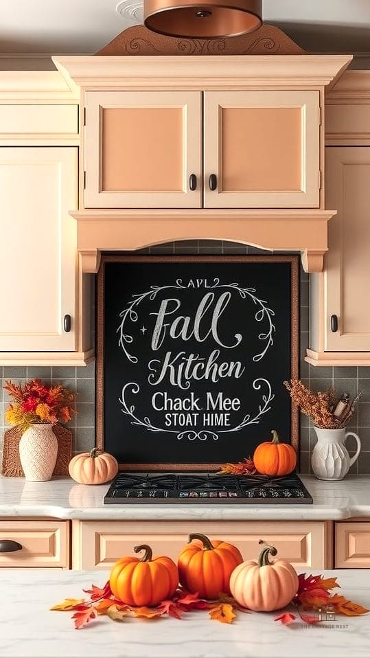 30 Stunning Fall Kitchen Decor Ideas That'll Make You Want to Cook All Season 15 Chalkboard or Framed Menu Board