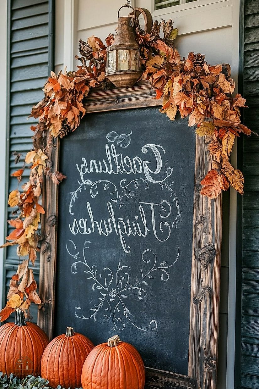 30 Dreamy Farmhouse Fall Decor Ideas to Try This Season 18 Chalkboard Menu Boards for Fall Recipes