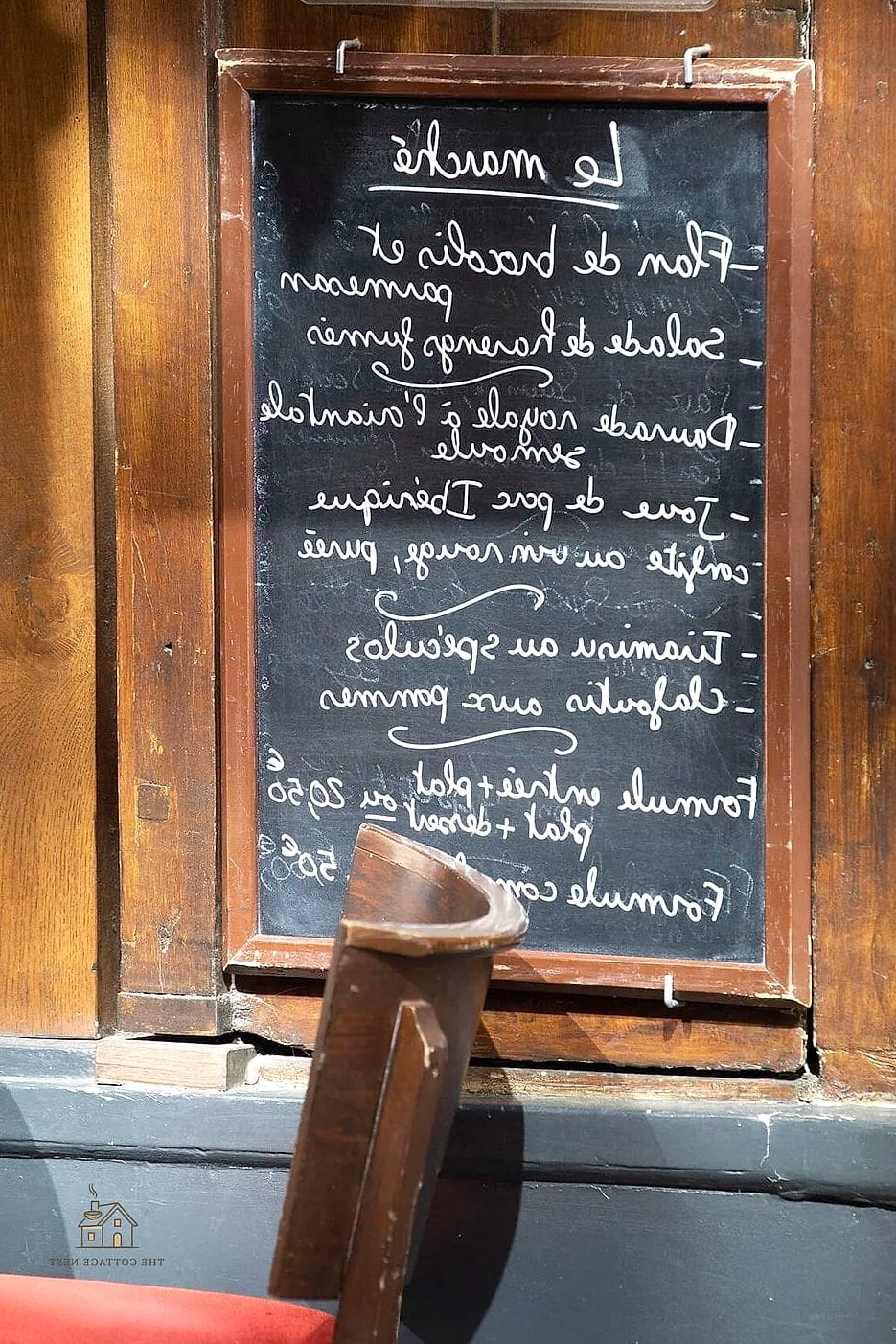 A Chalkboard Menu or Sign