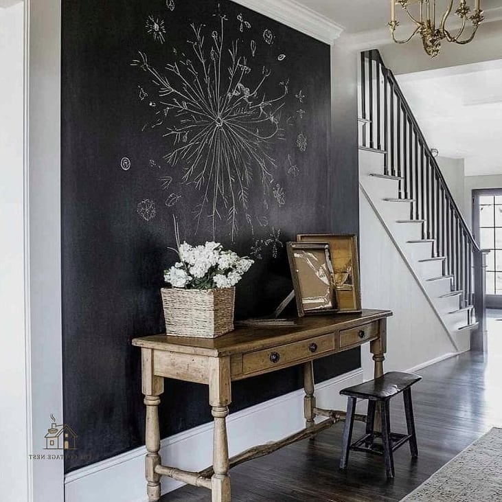 35 Stunning Entryway Accent Wall Ideas You'll Absolutely Love 17 Chalkboard Paint Wall