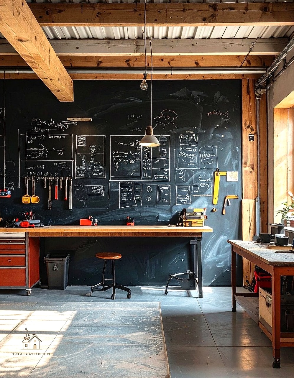 45 Chic Garage Painting Ideas for a Beautiful Home 20 Chalkboard Paint Wall Section