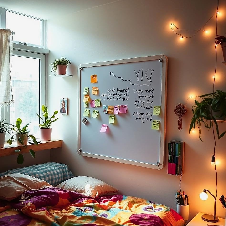 35 Brilliant Dorm Room Wall Decor to Copy Right Now 17 Chalkboard or Whiteboard Panel