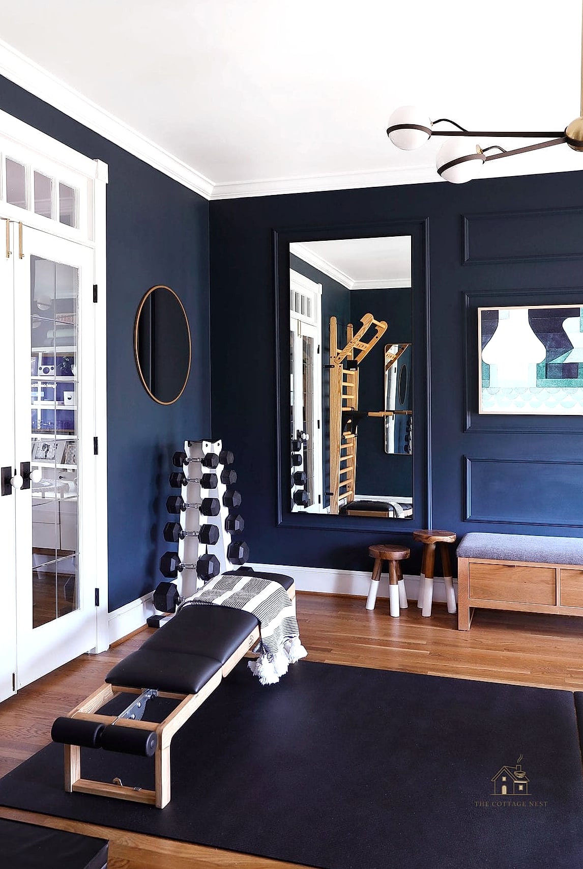 35 Stunning Home Gym Ideas Small Garage You'll Absolutely Love 14 Chalk-Friendly Flooring Zone
