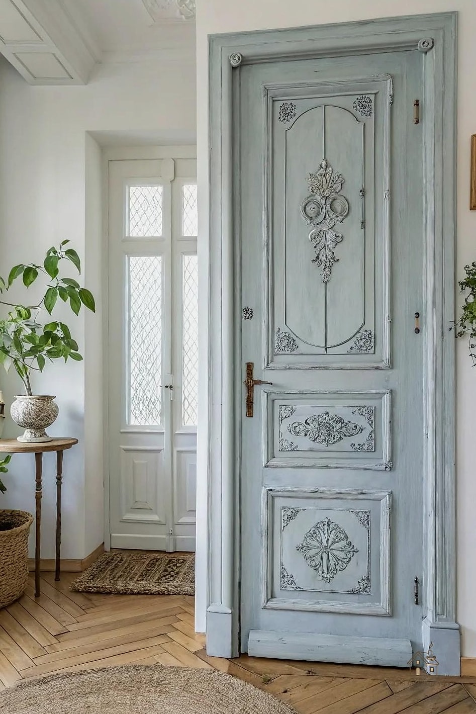 Chalk Paint Cabinet Door Repurpose