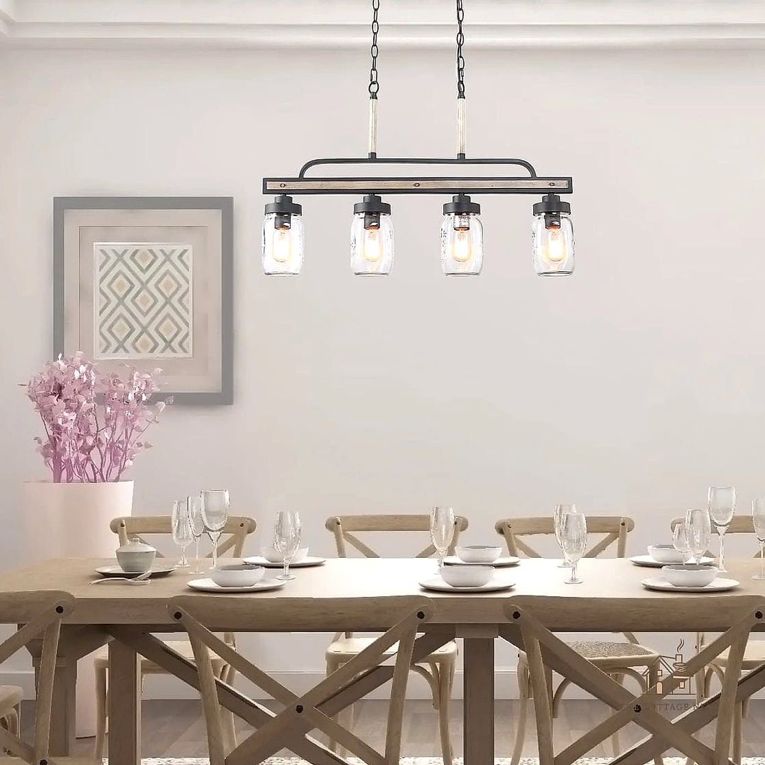 45 Brilliant Farmhouse Dining Room Lighting Ideas to Copy Right Now 41 Chandelier with Adjustable Bulb Direction
