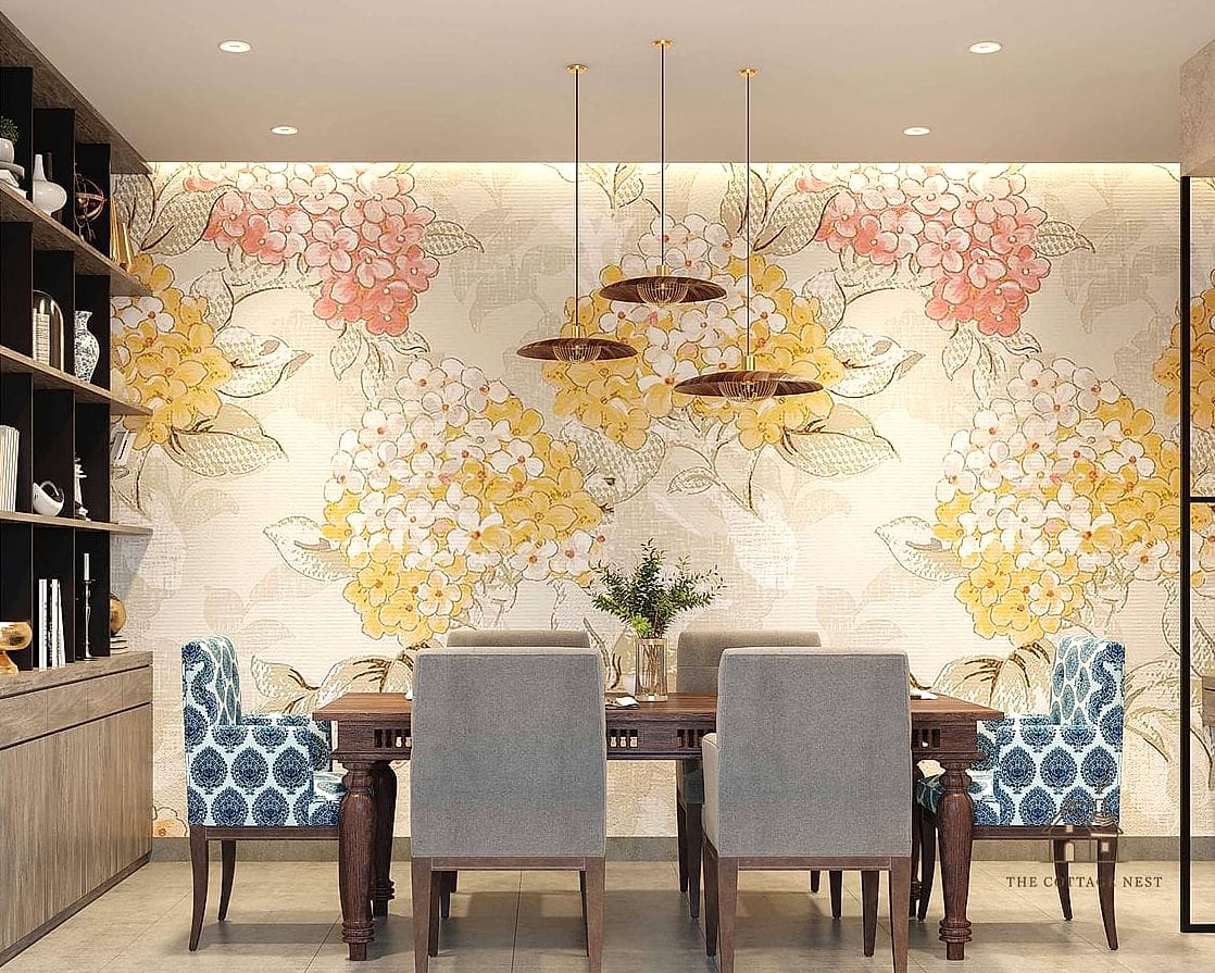 50 Beautiful Dining Room Wallpaper Ideas to Transform Your Space 24 Checkerboard Wallpaper