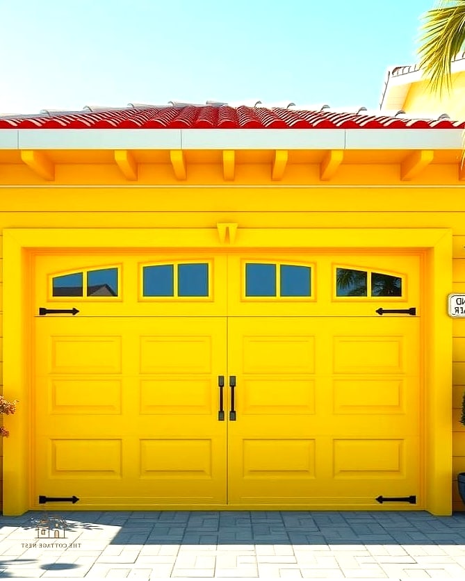 50 Amazing Garage Paint Colors Walls Ideas on a Budget 8 Cheerful Yellow for Energy