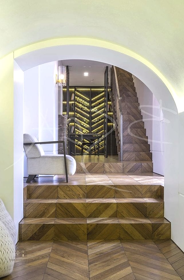 45 Stunning Stair Railing Ideas You'll Absolutely Love 19 Chevron or Herringbone Baluster Pattern