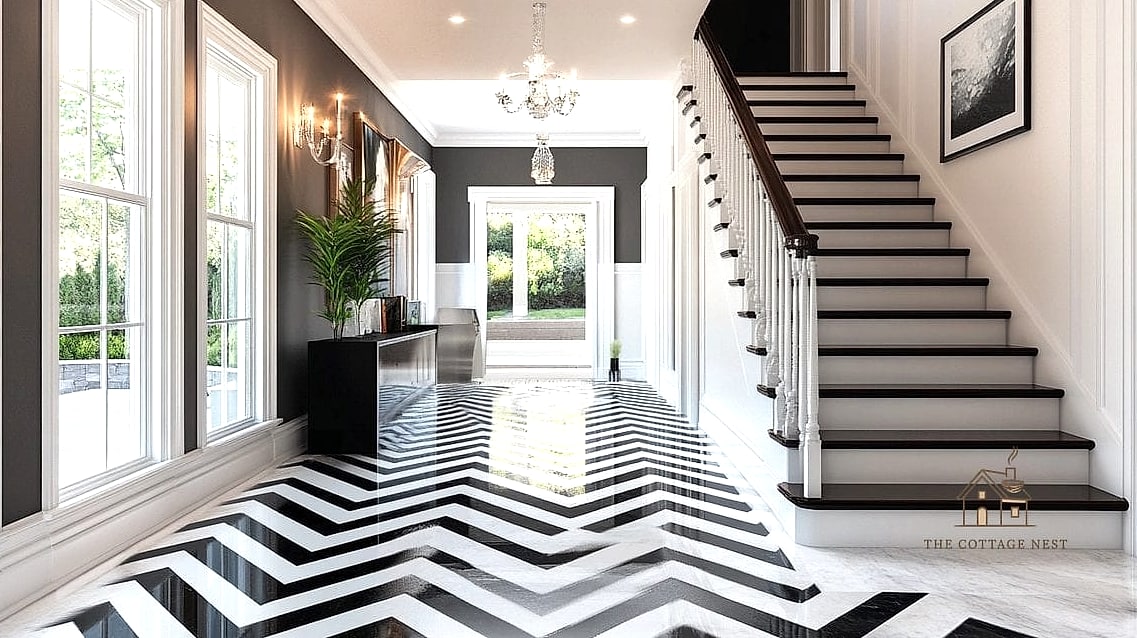 35 Brilliant Small Entryway Rug Ideas to Copy Right Now 23 Chevron Pattern Runner