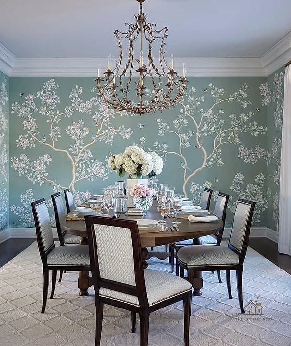 50 Beautiful Dining Room Wallpaper Ideas to Transform Your Space 7 Chinoiserie Wallpaper