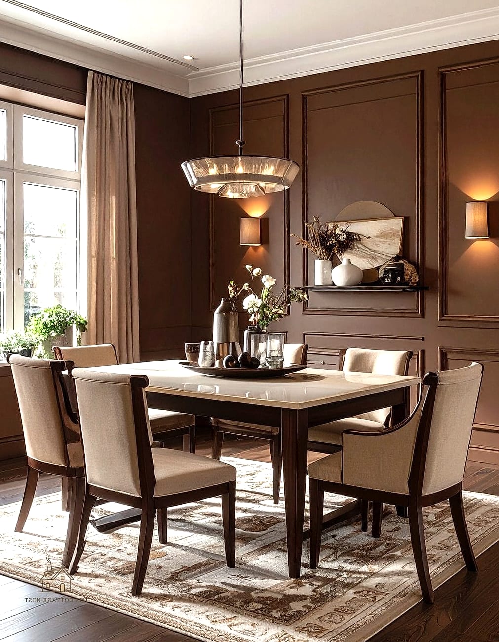 45 Gorgeous Dining Room Paint Color Ideas That Are Totally Doable 14 Chocolate Brown
