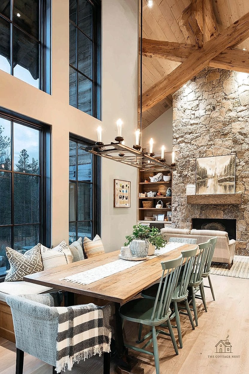 25 Chic Farmhouse Dining Room Table Ideas for a Beautiful Home 21 Chunky Farm Table for Large Families