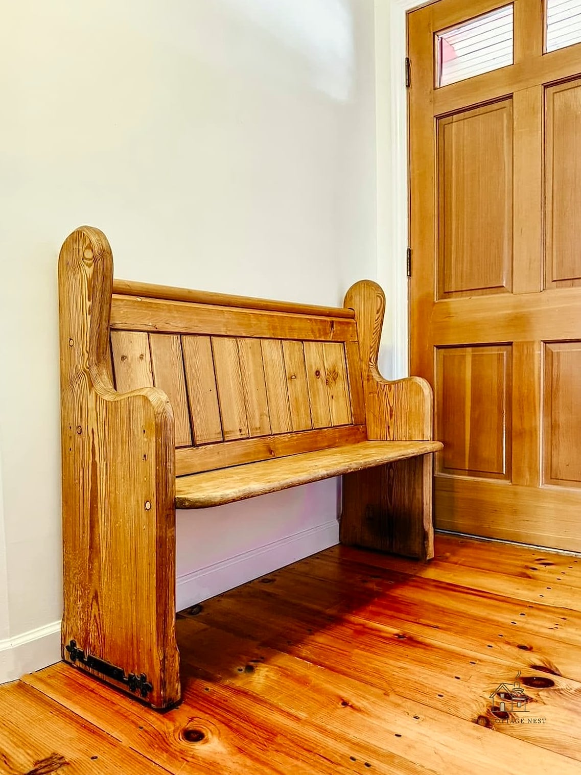 30 Amazing Entryway Bench Ideas on a Budget 6 Church Pew Style Bench