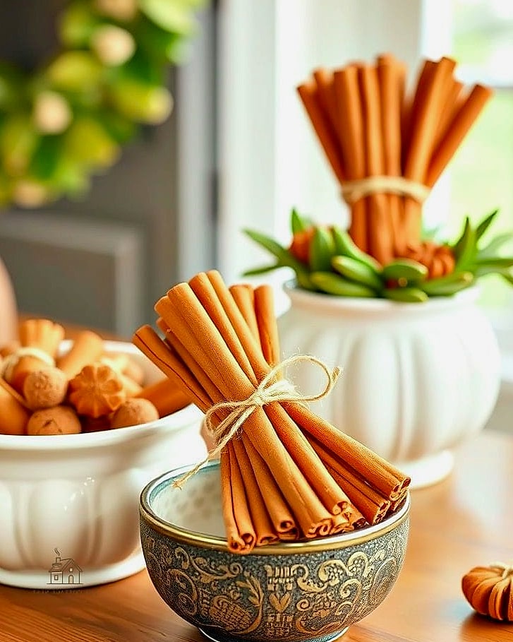 30 Stunning Fall Kitchen Decor Ideas That'll Make You Want to Cook All Season 6 Cinnamon Stick and Dried Orange Garland