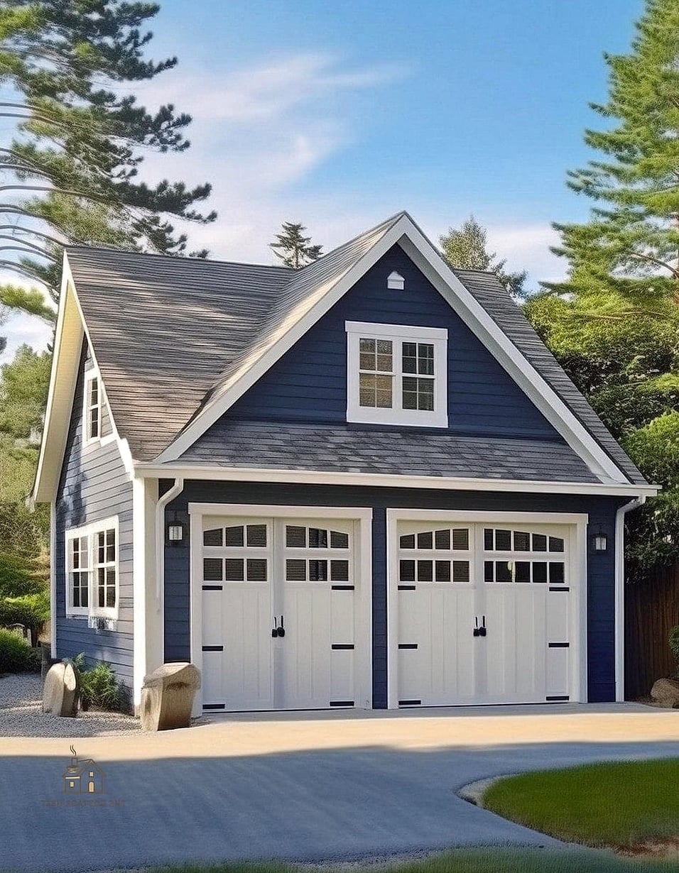 35 Stunning Detached Garage Ideas You'll Absolutely Love 1 Classic Gable Roof Garage