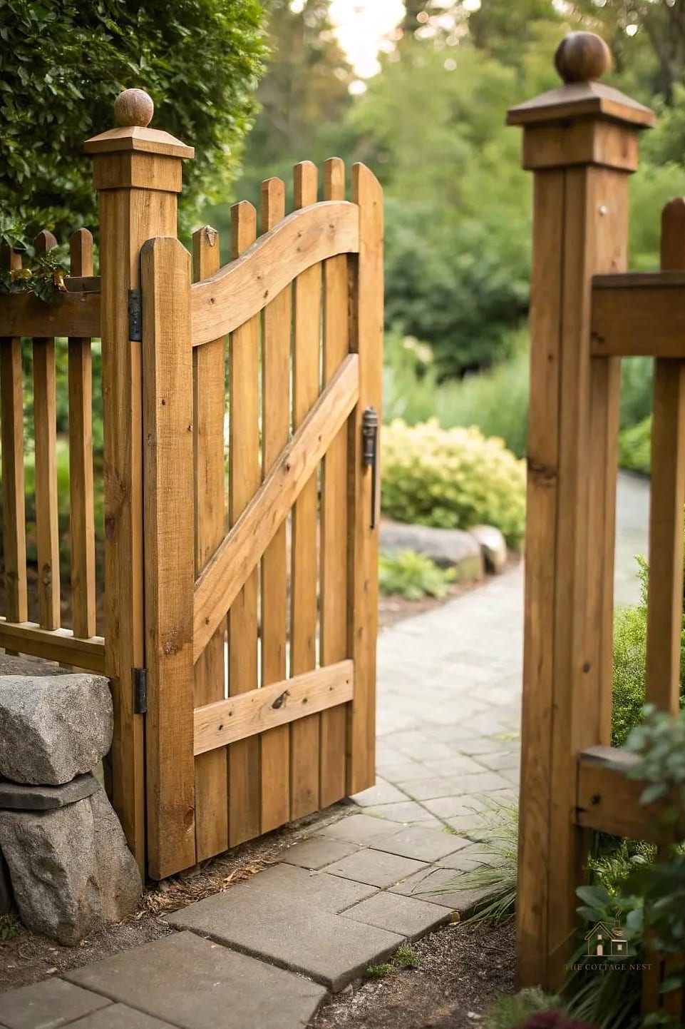 Classic Wooden Picket Gate