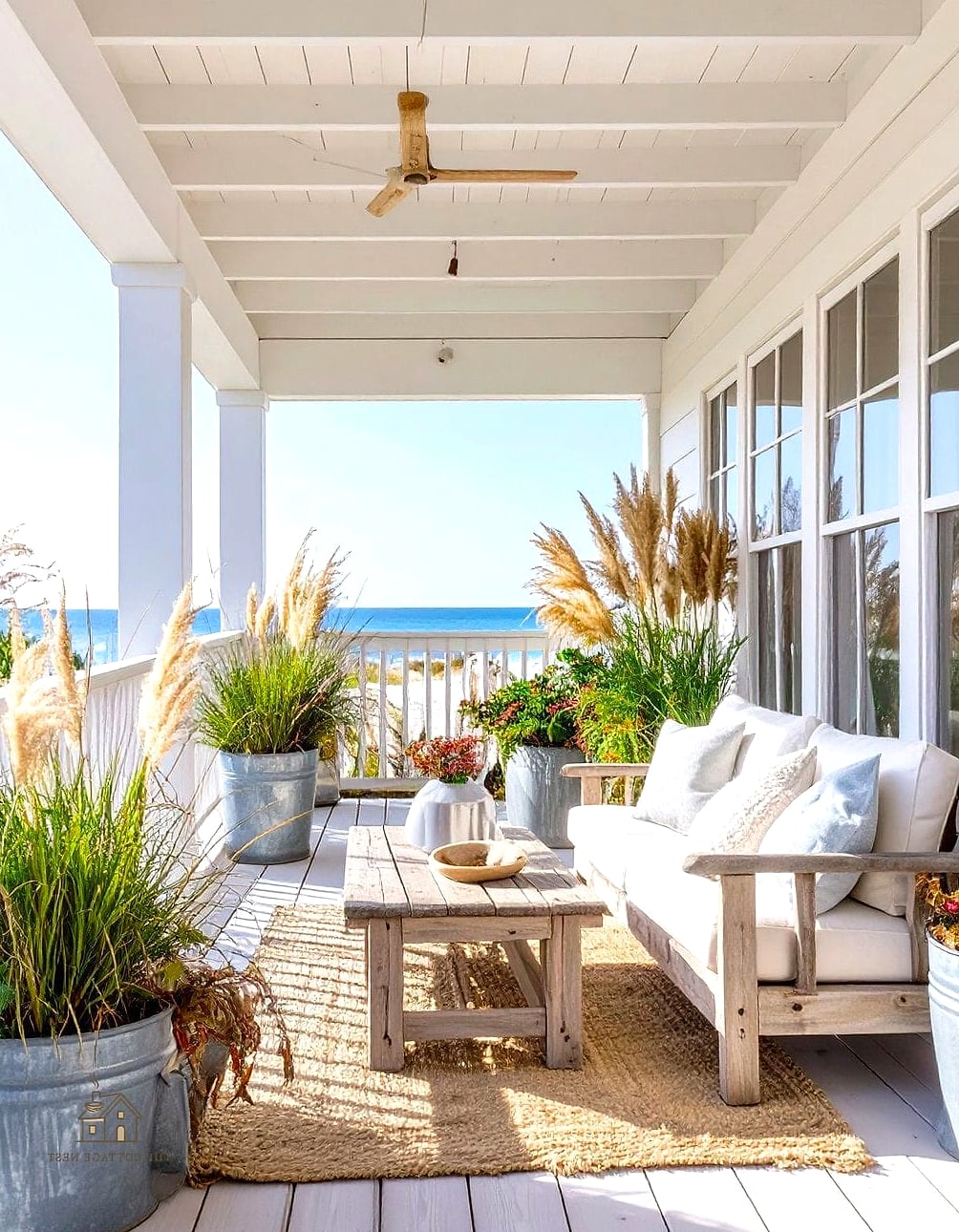 Coastal-Inspired Balcony Retreat