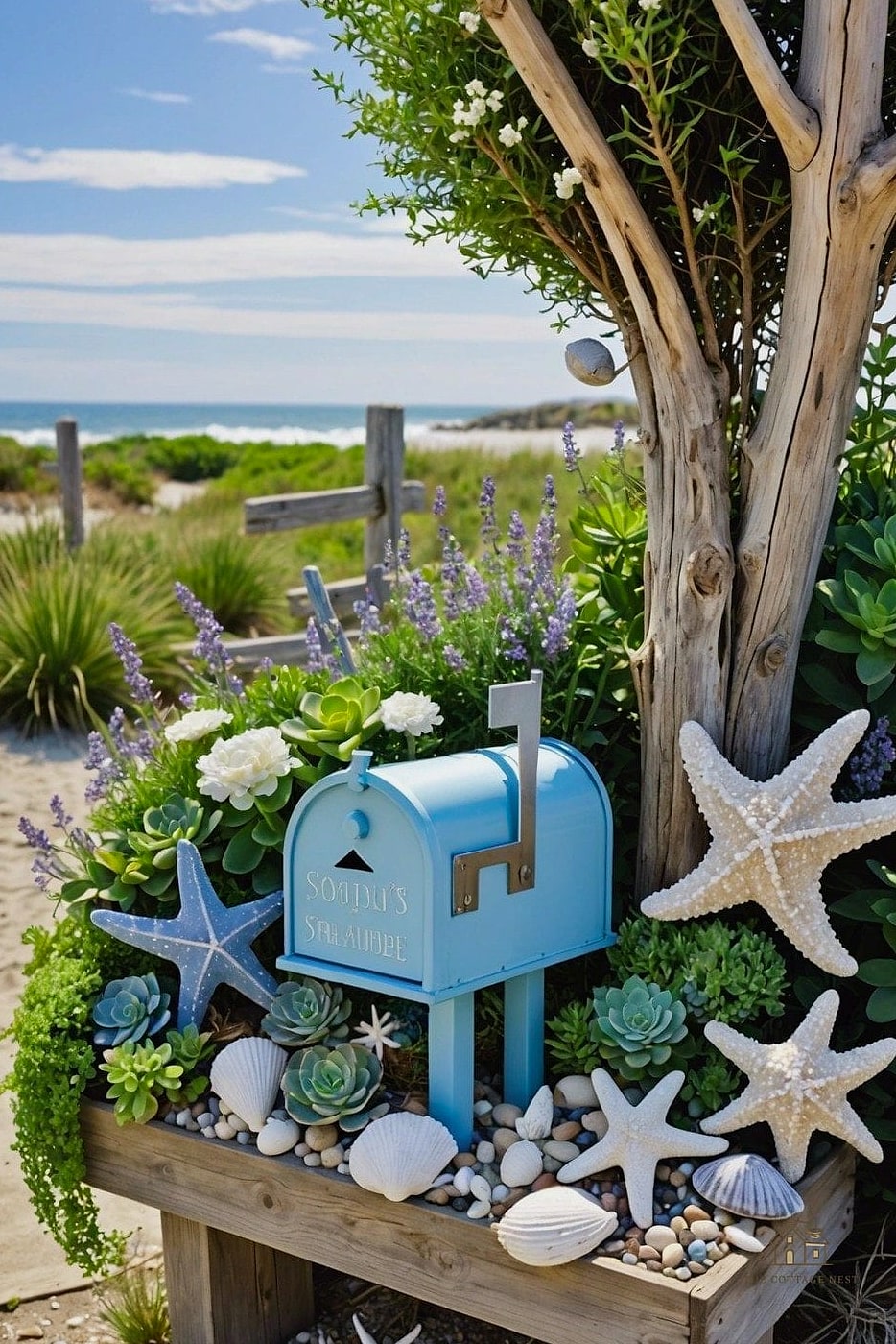 Coastal-Inspired Sandy Bed