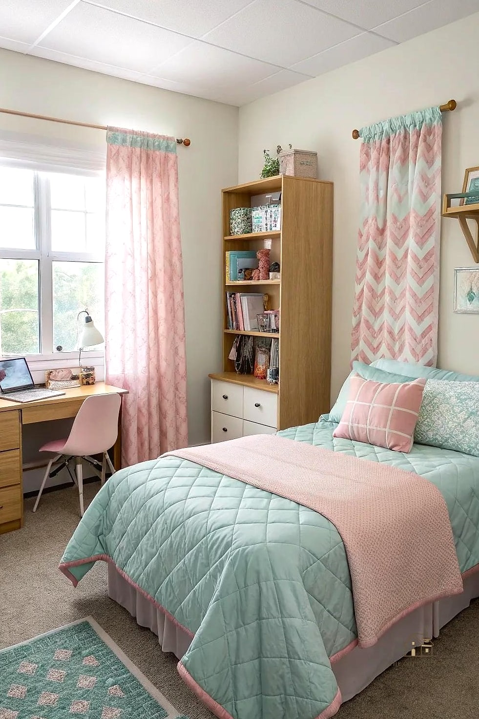 15 Chic Single Dorm Room Ideas for a Beautiful Home 14 A Cohesive Color Palette Throughout