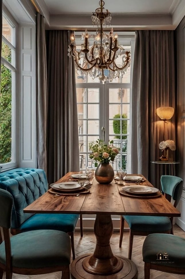 45 Brilliant Dining Room Table Centerpiece Ideas to Copy Right Now 33 A Collection of Small Framed Art or Photos