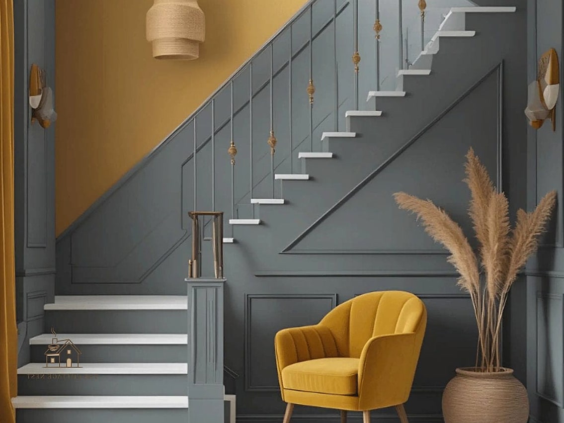 50 Clever Stairs Wall Decor Ideas for Every Style 34 Color Block Painted Sections