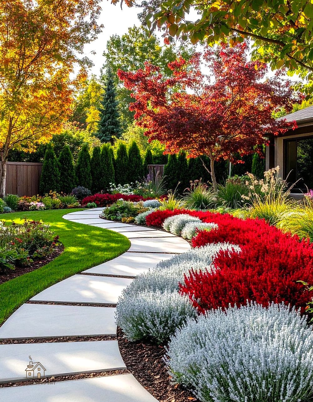 45 Gorgeous Front Yard Garden Ideas That Are Totally Doable 43 A Color-Blocked Flower Bed