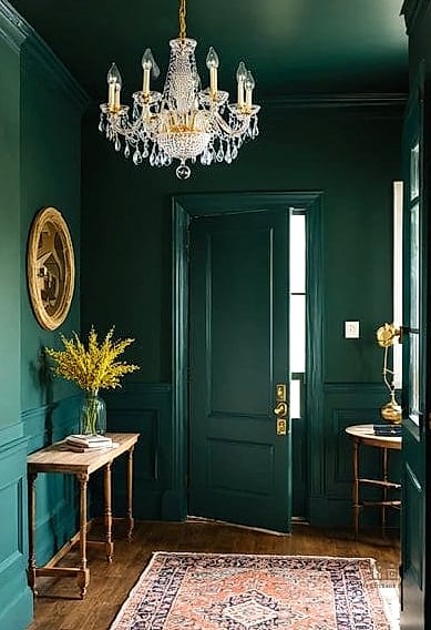 35 Stunning Entryway Accent Wall Ideas You'll Absolutely Love 31 Color Drenching