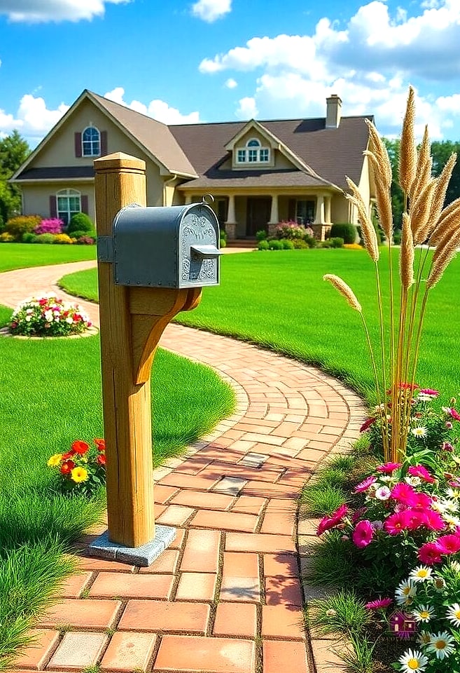 30 Amazing Front Yard Landscaping Ideas on a Budget 13 A Colorful Mailbox Makeover