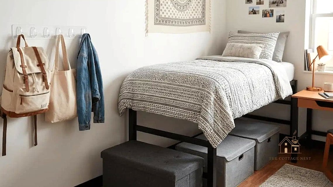 50 Amazing College Dorm Room Ideas on a Budget 40 Command Strip Wall Pockets