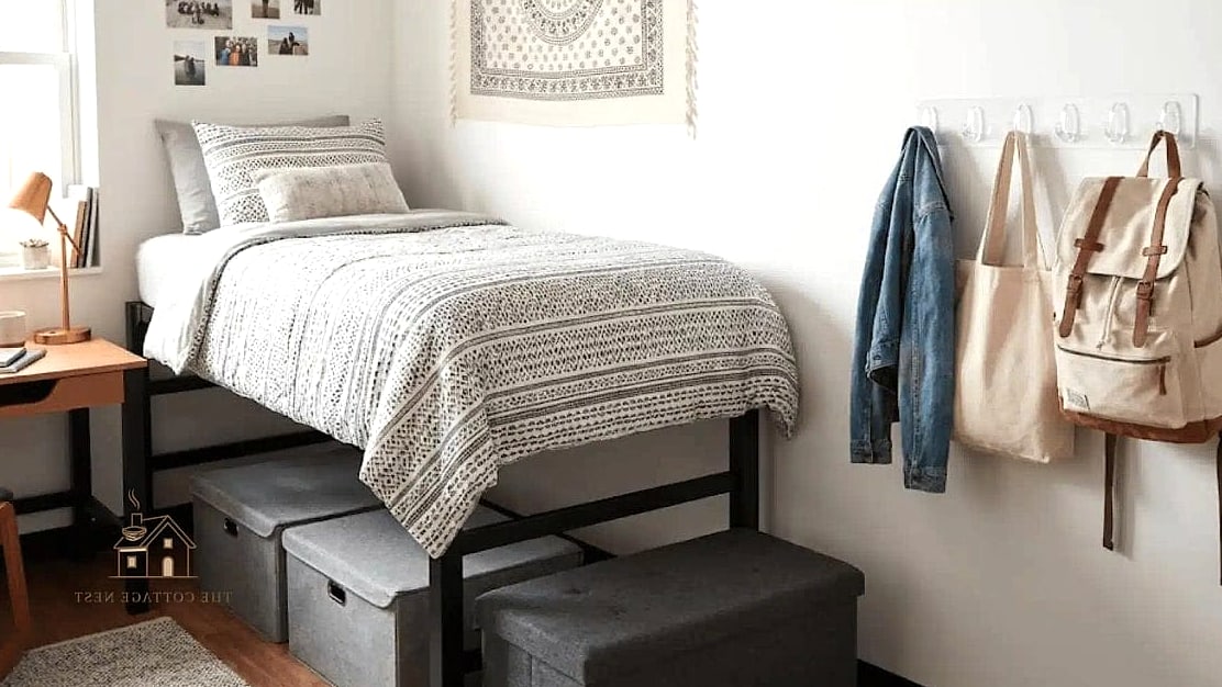 50 Amazing College Dorm Room Ideas on a Budget 48 Command Strip Robe Hook Behind the Door